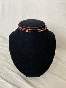 Red beaded choker