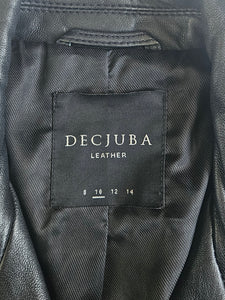 Decjuba leather jacket: Size 10