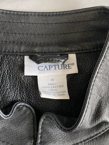 Capture leather jacket: Size 14