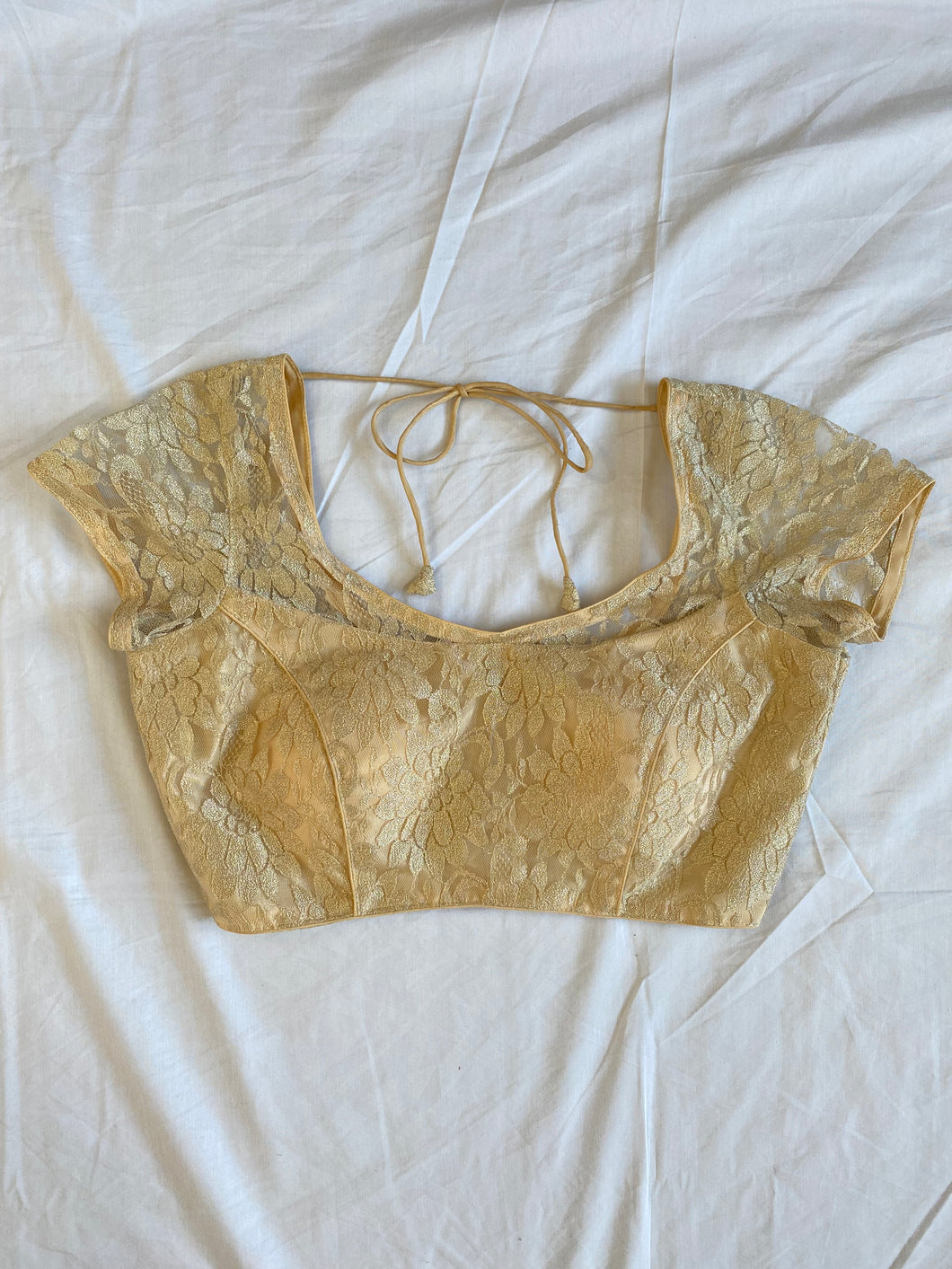 Lace crop top: Size 8