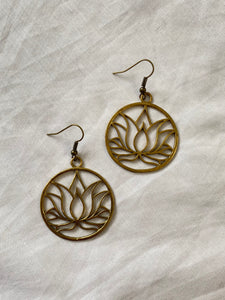 Lotus flower earrings