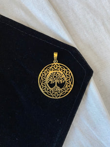 Mandala tree necklace