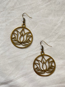 Lotus flower earrings