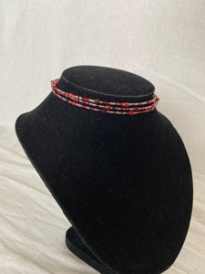 Red beaded choker