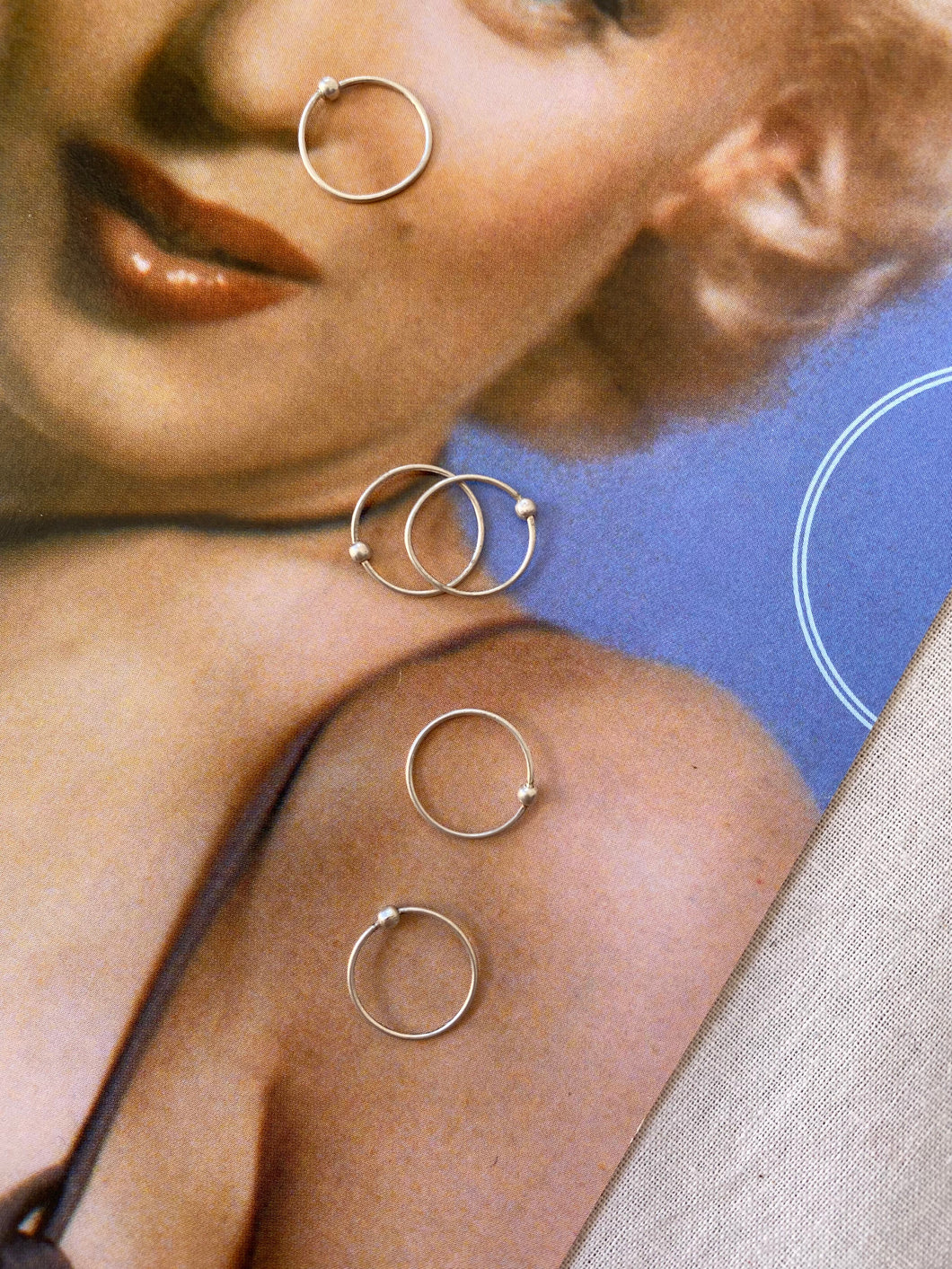 Silver nose ring- Medium